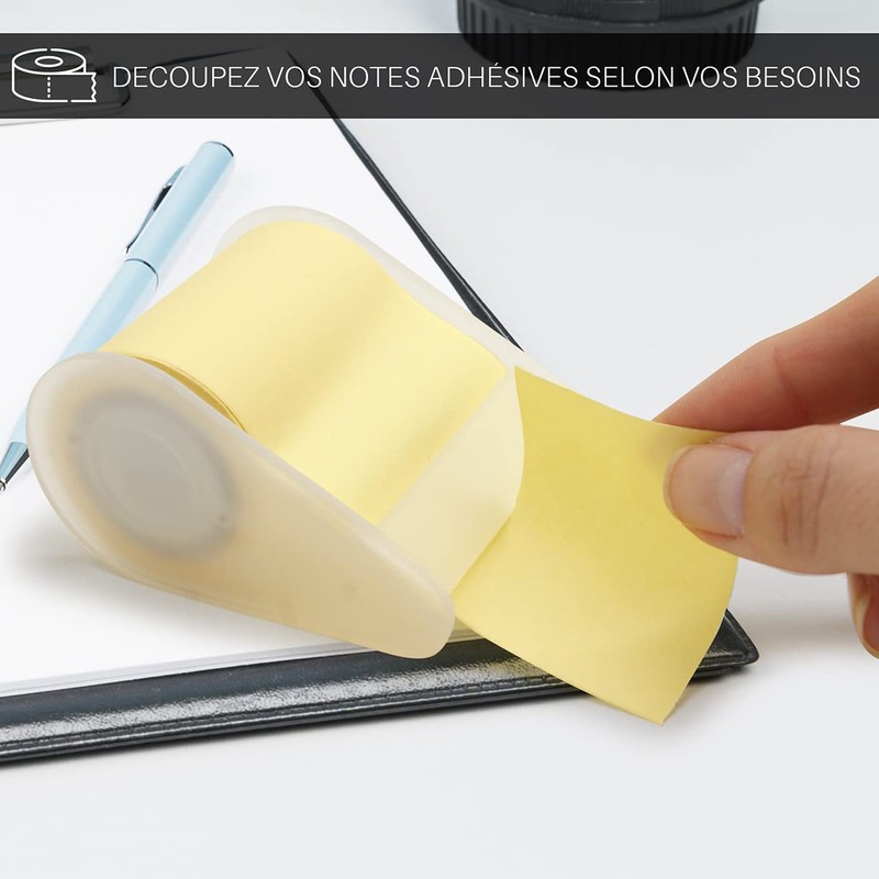 WAYTEX 4 Rolls Reusable Sticky Notes with 4 Unrolling Sheets