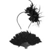MUNSKT 2 Pcs Flower Cocktail Tea Party Feather Set, Headwear
