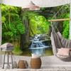 Wycian Tapestries Lake Wall Towel Cave Tapestry Waterfall in the