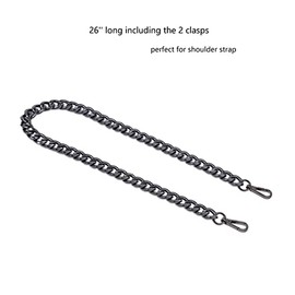 Xiazw Medium Size Fabulous Metal Shoulder Crossbody Purse Strap Replacement Bag Chain Accessories (26‚Äò‚Äô, Black)