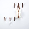 Pack 6 Black Walnut Wooden Hooks Wall Hooks, Coat Hooks,