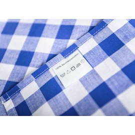 texpot Country House Napkin 60 x 60 cm Set of 6 Blue/White Checked 100% Cotton in 20 mm Chequered Farmer's Check