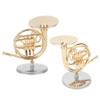 Miniature French Horn Delicated Golden Mini Instrument Ornament Decoration for