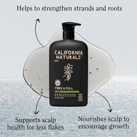 California Naturals Mens Re:GRO Shampoo for Hair Growth Support, Hair Care & Scalp Care with Biotin, All Hair Types, Vegan, Natural, Cruelty Free, Silicone, Paraben & Sulfate Free, for Men, 20 fl oz