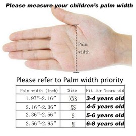 Gtopart 50g Kids Full Long Finger Cycling Gloves,Skateboard Gloves, Roller Skating Gloves Orange XXS