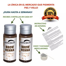 Impression Kit Henna Cejas Hd Tipo Microblading Semipermanente Colores
