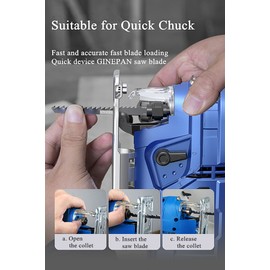 Jigsaw Blades T Shank 20PCS T101BR with Case, Compatible with Bosch Dewalt Black and Decker Jig Saw Blades Set for Wood, 4 in. 10 TPI Fast & Accurate Cuts （Tooth Down）