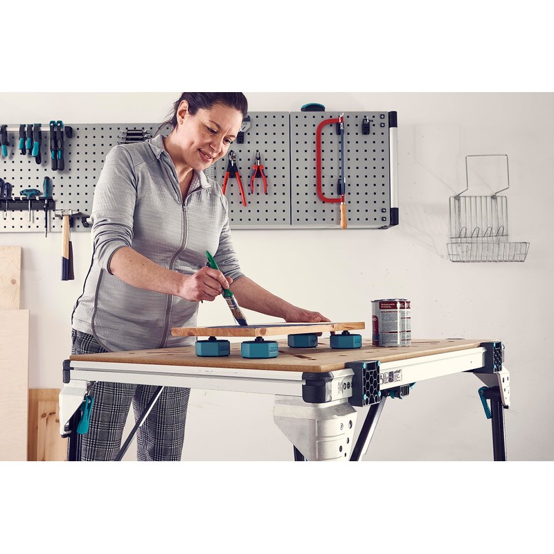wolfcraft 4 Multifunctional Workpiece Rests I 6892000 I Non-Slip Pad