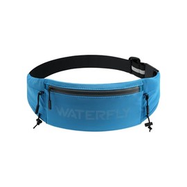 WATERFLY - Riñonera para correr con 3 bolsillos, transpirable, para hombres y mujeres, para entrenamiento, ejercicio, fitness, soporte para teléfono, 