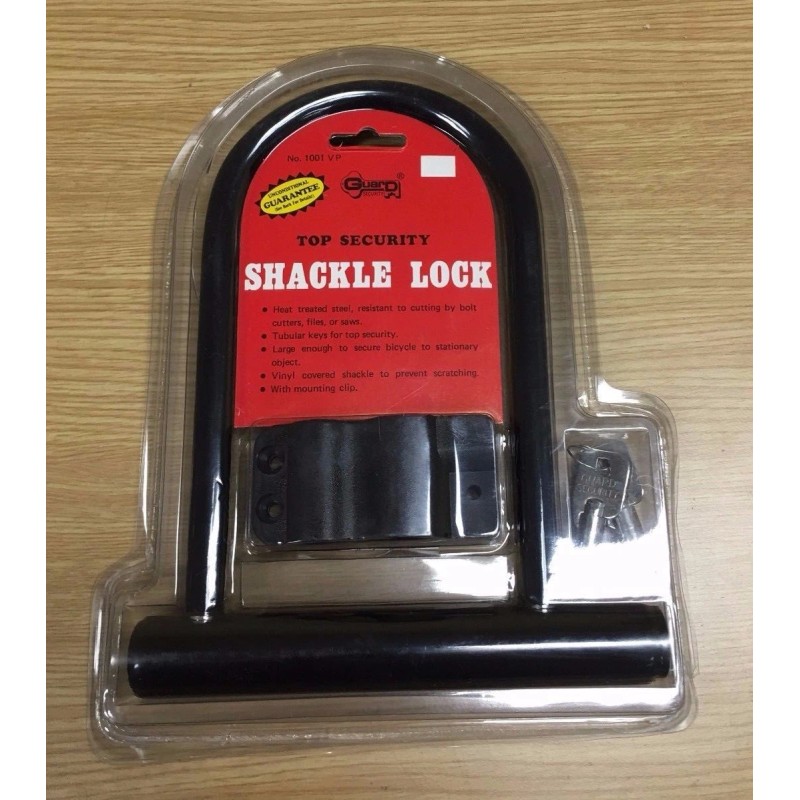GUARD SECURITY 8" x 4" BICYCLE SHACKLE U LOCK WITH