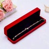 FAYADA Long Velvet Chain Necklace Gift Box, Red Bracelet Storage