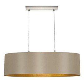 EGLO Lighting 31613A Two Light Pendant, Matte Nickel, 72.00x30.75x8.66