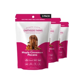 Earthside Farms - Maple Cinnamon Pecans, Candied Almonds, No Sugar Added, Keto Friendly Snack, Non GMO, Plant Protein, Vegan Snack (4oz, 3 pack)