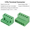 ALAMSCN 5 Sets 5 Pin Pluggable Terminals 5.08 mm Pitch
