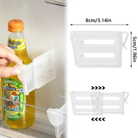 ZDNT Pack of 8 Fridge Space Allocator Fridge Organiser Fridge Side Door Divider Retractable Fridge Divider for Freezer, Fridge Divider, Container, Eggs, Fruits