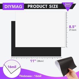 DIYMAG Printable Magnetic Sheets, 32Pcs 8.5 x 11 Inch Flexible Magnet Sheets Matte Non Adhesive Magnetic Paper for Inkjet Printer Photo DIY Crafts