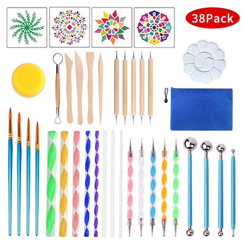 Painting Set DIY Hollow Painting Template Mandala Dotting Tools with