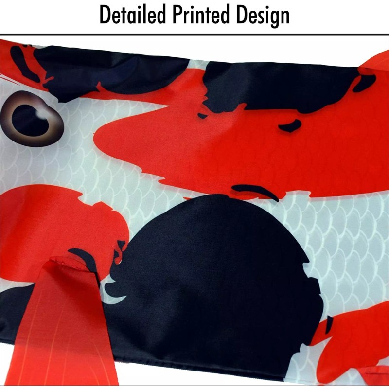 In The Breeze WINDSOCK--48" Red Black Koi Windsock, Diva, Spinner