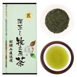 Shizuoka Prefecture Makinohara First Picked Tea 100% Green Tea Leaf Tea Deep Steamed Makinohara Tea Advanced Tea [Takumi] 1 Bag
