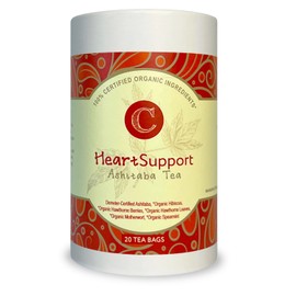 Dr. Cowan’s Garden Organic Ashitaba Hibiscus Tea, 20 Tea Bags - Supports Healthy Heart and Blood Pressure, Calming Caffeine-Free Herbal Blend for Health and Well-Being, Ashitaba Herbs Grown in the USA