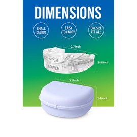 SNOREAPNESIS Adjustable Night Mouth Guard & Dental Mouthpiece – Custom-Fit Oral Device for Teeth Grinding, Jaw Clenching & Sleep Comfort – Soft Hygienic Guard with Storage Case – For Adults