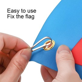 30 Pieces Flag Pole Clip 40 mm Stainless Steel Flagpole Attachment Flag Pole Snaps Hook with Storage Box, Compatible with Flag Pole