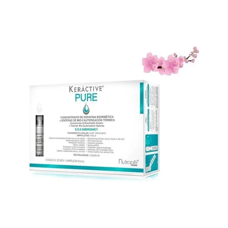 Nutrapel Keractive Ampolletas Pure Tratamiento Capilar