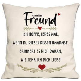 Bommex Boyfriend Gift from Girlfriend I Hope Every Time You Hug This Pillow It Reminds You How Much I Love You Boyfriend Pillowcase Valentine's Day Birthday (Boyfriend)