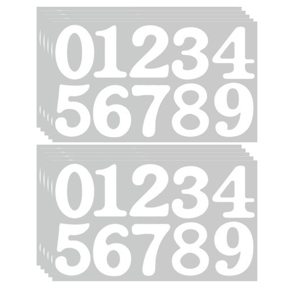 Jiepuxiter 10 Sheets Mailbox Number Stickers for Outside, Self-Adhesive Mailbox