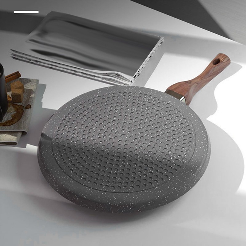 Frying Pan with Magnetic Base Rapid Heat Conduction Prevents Stick
