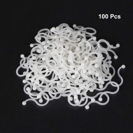 uxcell 100pcs Nylon Round Tips U Shape Save Place 10.5mm Dia Cable Tie White