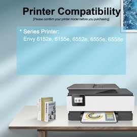 YOUTOP 68 Ink Cartridges Black Color Combo Pack Compatible with 68 Ink 6L6S2TN Replacement for Envy 6152e, 6155e, 6552e, 6555e, 6558e Printers (1 Black, 1 Tri-Color)