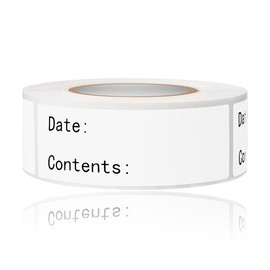 320pcs Removable Freezer Labels, 1 x 3 Inch Food Storage Stickers, Refrigerator Freezer Paper Label Easy Clean Leaves No Residue, White