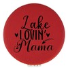 Enthoozies Lake Lovin Moma Red 2.5" Diameter Laser Engraved Leatherette