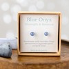 4mm Gemstone Stud Earrings - Hypoallergenic Surgical Steel (blue onyx)