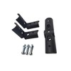 4 Pcs Black 4-Way Pipe Clamp,Fit for 1 Inch (25.4