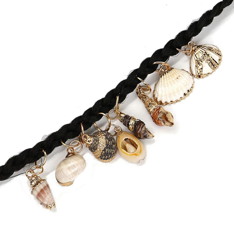 Ciieeo 13Pcs Hair Braid Rings Shell Headpiece Hair Jewelry Rings