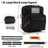 Oumurs Motorcycle Handlebar Bags,1680D Water-resistant Universal Bar bag American Flag
