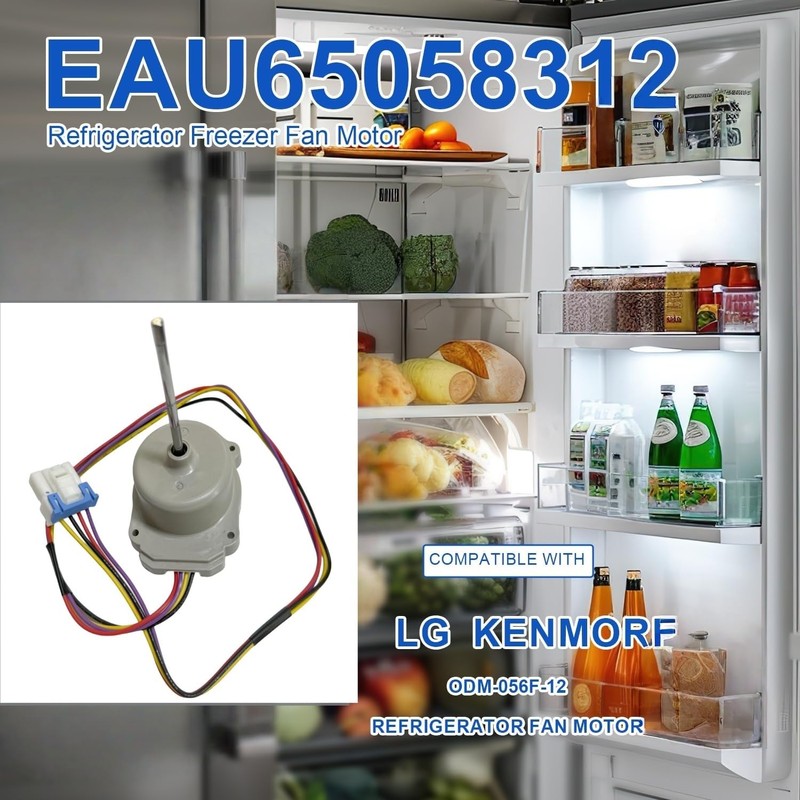 EAU65058312 ODM-056F-12 Refrigerator Evaporator Fan Motor Assembly Replacement Compatible with