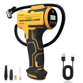 leowin Cordless Tire Inflator Portable Air Compressor Pump - 150PSI Handheld Electric Air Pump with Digital Pressure Gauge for Cars Motorcycles Rechargeable Battery Powered Automatic Shut Off