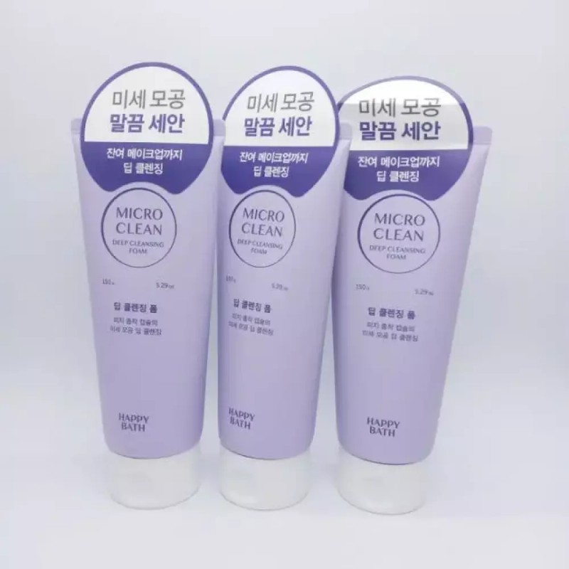 Happybath 해피바스 마이크로 클린 딥 클렌징 폼 150ml x 3개