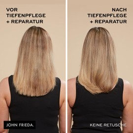John Frieda Deep Care + Repair Shampoo - Content 250 ml - Deep Cleaning & Repair - For Damaged, Extremely Damaged Hair