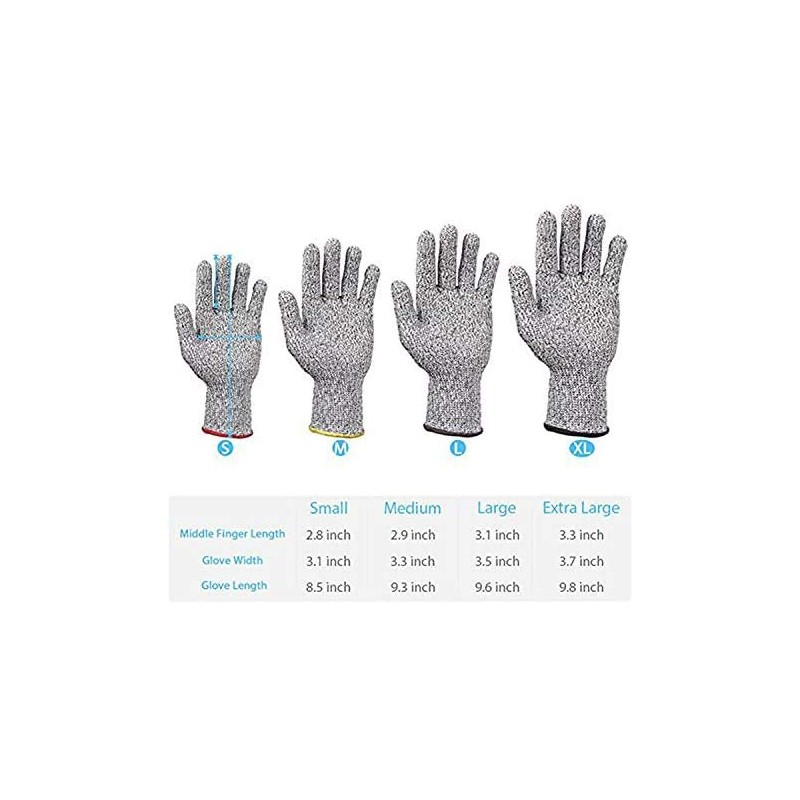 YENVINE Cut Resistant Gloves, Work Gloves,Digital High Performance Level 5