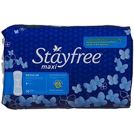 Stayfree Maxi Pads, Regular-10 ct