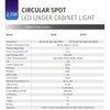 Bright Source LED Circular Cabinet Cupboard Unit Shelf Light, White,