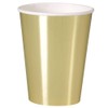 Unique Party 32296 - 12oz Foil Gold Paper Cups, Pack