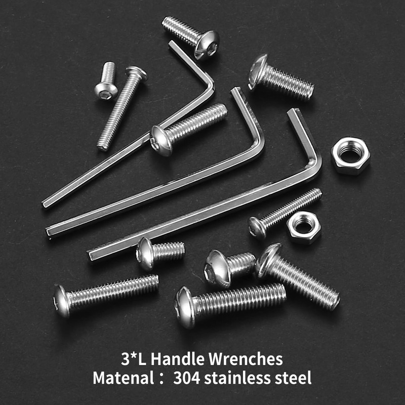 528 Pcs M3 M4 M5 Bolts and Nuts Set, Nuts