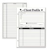3-Hole Client Profile Cards for Salon, Spa & Hairdresser (100