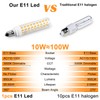 TRIJZHOU JDE11 120V 100W Halogen Mini E11 Base Bulbs Equivalent,