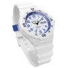Casio MRW-200 Men's Standard Quartz Watch, Gloss White x Blue